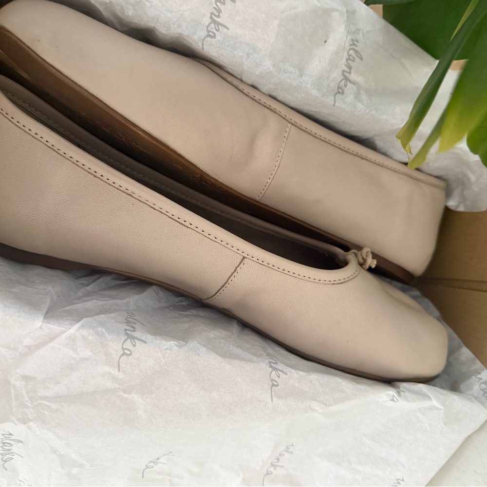 Ulanka Elegant Beige tabi Ballet Flats